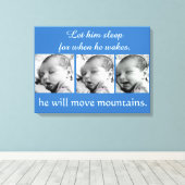 Baby Boy collage, 3 foto's Canvas Afdruk (Insitu (Houten vloer))