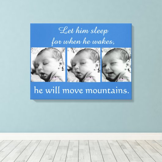 Baby Boy collage, 3 foto's Canvas Afdruk (Insitu (Houten vloer))