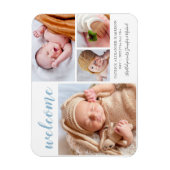 Baby Boy Collage Welkom geboorteaankondiging Magneet (Verticaal)