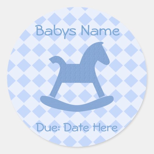 Baby Boy Collectie Ronde Sticker (Voorkant)