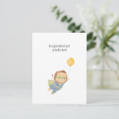 Baby Boy Congratulations New Baby Card Briefkaart (Staand voorkant)