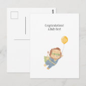 Baby Boy Congratulations New Baby Card Briefkaart (Voorkant / Achterkant)