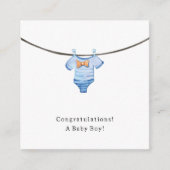 Baby Boy Congratulations Newborn Birth Card Informatiekaartje (Voorkant)