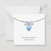 Baby Boy Congratulations Newborn Birth Card Notitiekaartje (Voorkant)