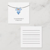Baby Boy Congratulations Newborn Birth Card Notitiekaartje (Voorkant / Achterkant)