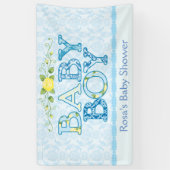 Baby Boy, Country Chic Baby shower Spandoek (Verticaal)