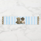 Baby Boy Cowboy en Teddy Beer Waterfles Labels Etiket (Enkel label)