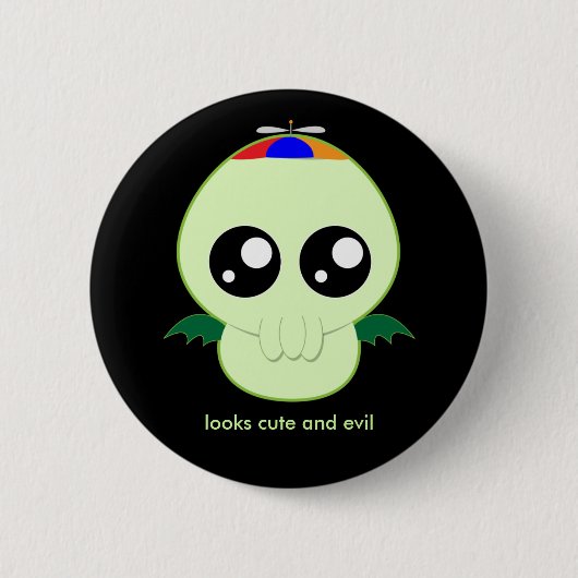 Baby Boy Cthulhu Ronde Button 5,7 Cm (Voorkant)