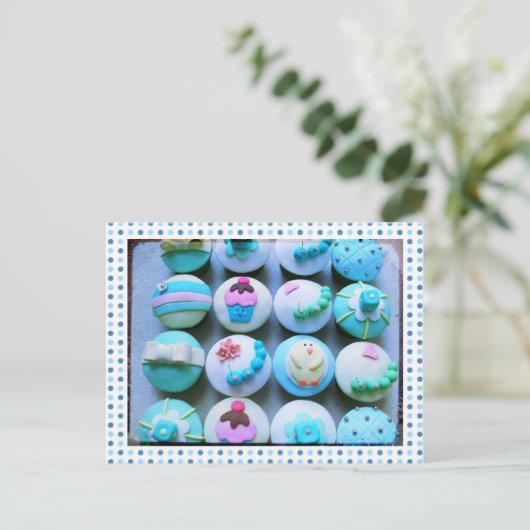 Baby Boy Cupcakes Briefkaart (Staand voorkant)