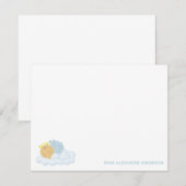 Baby Boy Custom Flat Dank u Notities Kaart (Voorkant / Achterkant)