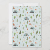 Baby Boy Cute Blue Camping Forest Beer Baby shower Kaart (Achterkant)