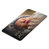 Baby Boy Cute Photo Name Birth date Magneet (Linkerzijde)