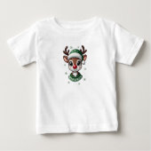 Baby Boy Cute Reindeer Personalized T-Shirt (Voorkant)