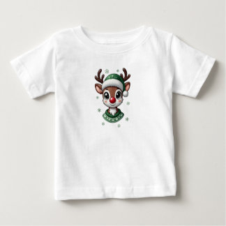 Baby Boy Cute Reindeer Personalized T-Shirt