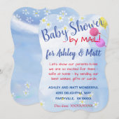 Baby Boy Daisies Baby shower Uitnodiging (Voorkant / Achterkant)