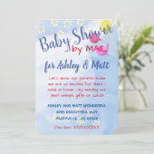 Baby Boy Daisies Baby shower Uitnodiging (Staand voorkant)