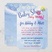 Baby Boy Daisies Baby shower Uitnodiging (Voorkant / Achterkant)