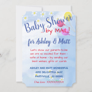 Baby Boy Daisies Baby shower Uitnodiging