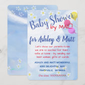 Baby Boy Daisies Balloons Baby shower Kaart (Voorkant / Achterkant)