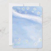 Baby Boy Daisies Balloons Baby shower Kaart (Achterkant)