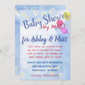 Baby Boy Daisies Balloons Baby shower Kaart (Voorkant / Achterkant)