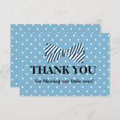 Baby Boy Dank je kaart, Kleine Man Bow Stropdas Bedankkaart (Voorkant / Achterkant)