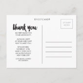 Baby Boy Dank u 3 Foto Lijst Briefkaart (Achterkant)