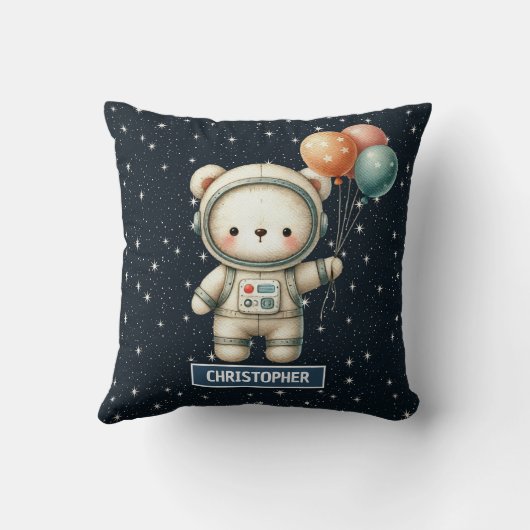 Baby Boy Decoratief Kussen Astronaut Teddy Bear (Achterkant)