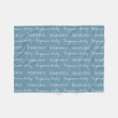 Baby Boy Deken met naam herhaald (Voorkant (Horizontaal))