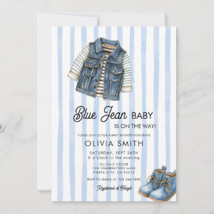 Baby Boy Denim Blauwe Spijkerbroek Baby Shower Uit Kaart
