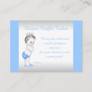 Baby Boy Diaper Raffle Ticket Informatiekaartje