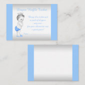 Baby Boy Diaper Raffle Ticket Informatiekaartje (Voorkant / Achterkant)