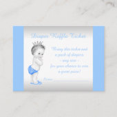 Baby Boy Diaper Raffle Ticket Informatiekaartje (Voorkant)