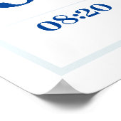 Baby Boy Dinosaur Persoonlijke Geboorteaankondigin Poster (Hoek)