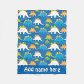 Baby Boy Dinosaurus Patroon Fleece Deken (Voorkant)