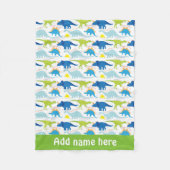 Baby Boy Dinosaurus Patroon Fleece Deken (Voorkant)