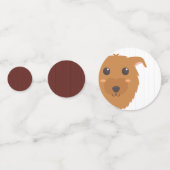 Baby Boy Dog Maroon Baby shower Confetti (Achterkanten)