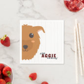 Baby Boy Dog Maroon Baby shower Servet (Insitu)