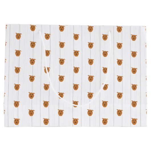 Baby Boy Dog Maroon Groot Cadeauzakje (Achterkant)