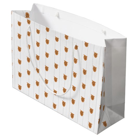 Baby Boy Dog Maroon Groot Cadeauzakje (Achterkant Gekanteld)