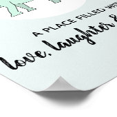 Baby Boy Doodle Dinosaur Triceratops Name Nursery Poster (Hoek)