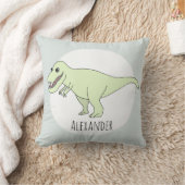Baby Boy Doodle T-Rex Dinosaur met de naam Nursery Kussen (Deken)