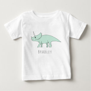 Baby Boy Doodle Triceratops Dinosaurus met naam