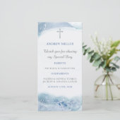 Baby boy doop Blauwe bladwijzer (Staand voorkant)