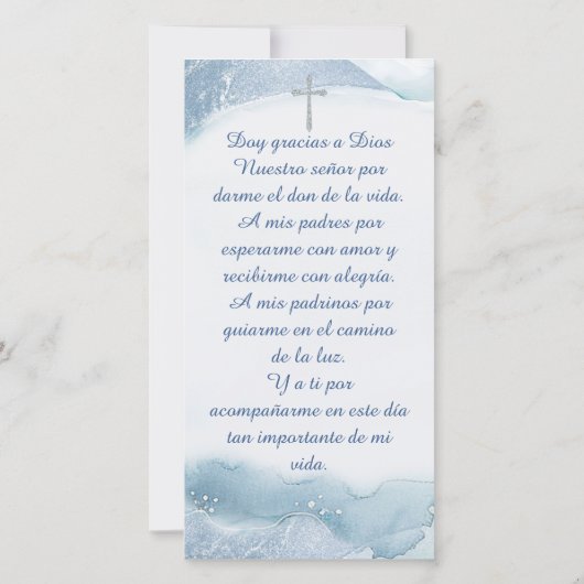 Baby boy doop Blauwe bladwijzer (Achterkant)