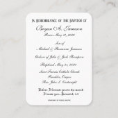  Baby Boy Doop Doop Bloemen Kant Visitekaartje (Achterkant)