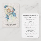  Baby Boy Doop Doop Bloemen Kant Visitekaartje (Voorkant / Achterkant)