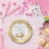 Baby Boy doop doop goud zilver Papieren Bordje (Feest)