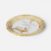 Baby Boy doop doop goud zilver Papieren Bordje (Gekanteld)