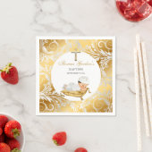 Baby Boy doop doop goud zilver Servet (Insitu)